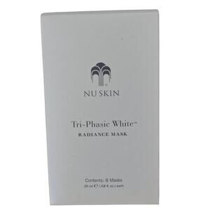 Nuskin Tri-phasic White Radiant Face Mask 8 count 0.68 oz each NEW Moisture